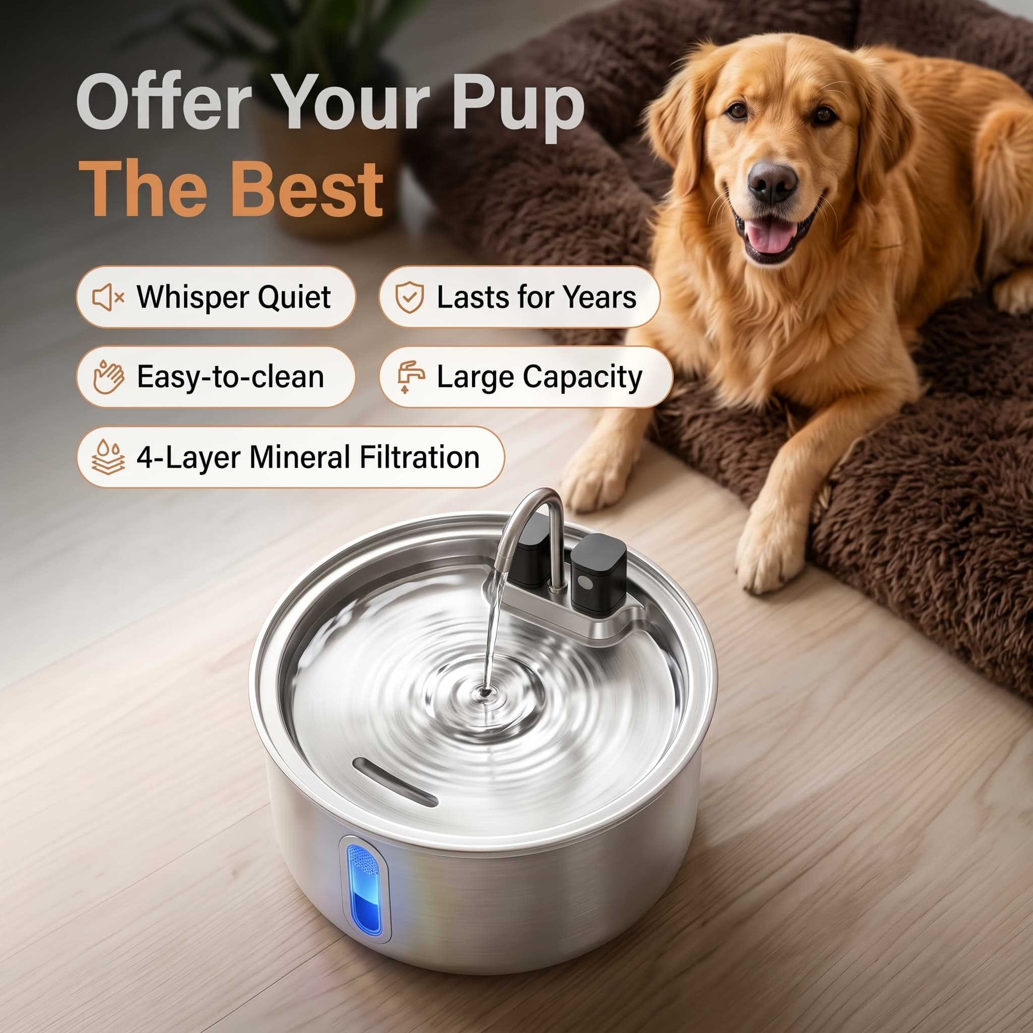 PureFlow™ Pet Water Fountain Health Bundle — view 2